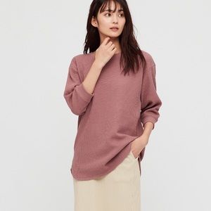 Uniqlo Waffle Crewneck Shirt